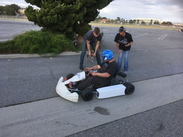 Jonny in go-kart